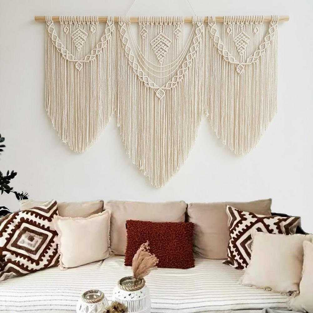 Woven Tapestry for Wall | Large Fiber Art Macrame for Wall | Living Room Wall Hanging Decor