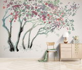 Magnolia Traditional Design: Tree Art Wallpaper Mural