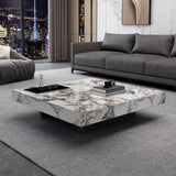 Table basse en marbre brillant