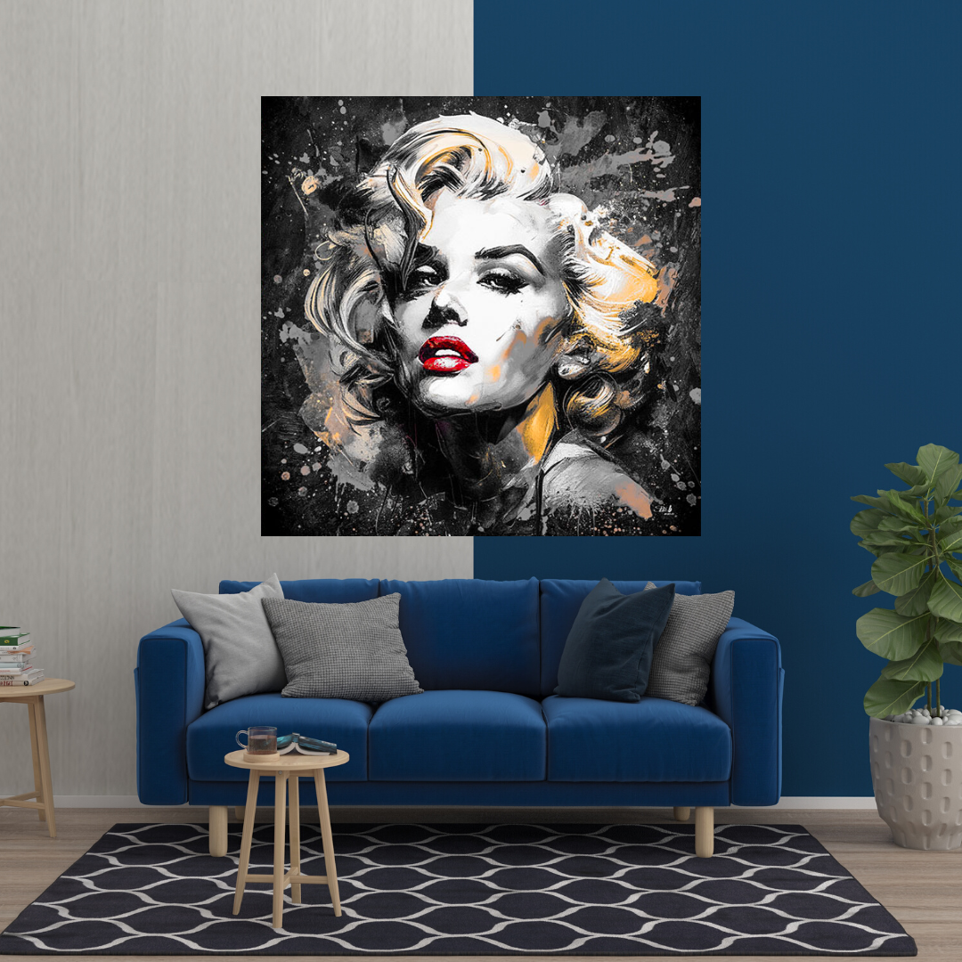 Affiche Marilyn en noir et blanc : accent décoratif classique