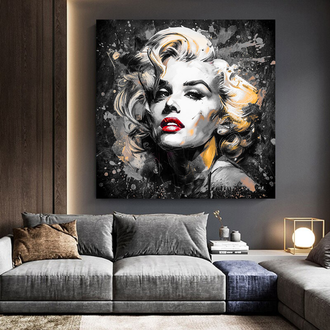 Affiche Marilyn en noir et blanc : accent décoratif classique