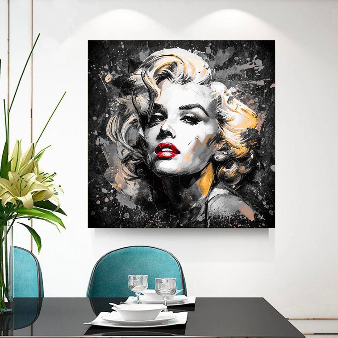 Marilyn Black and White Poster: Classic Décor Accent