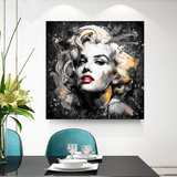 Affiche Marilyn en noir et blanc : accent décoratif classique