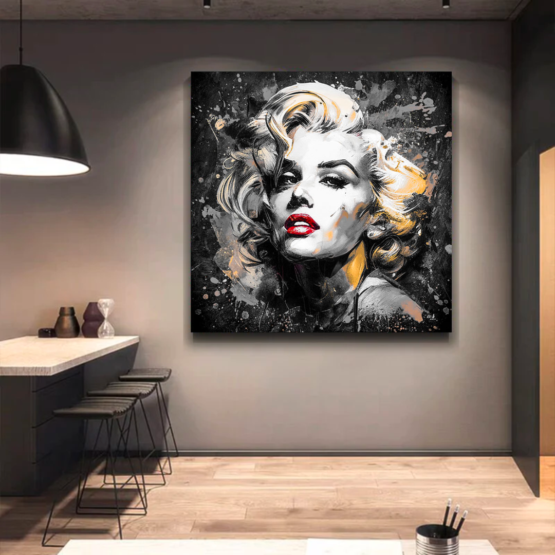 Affiche Marilyn en noir et blanc : accent décoratif classique