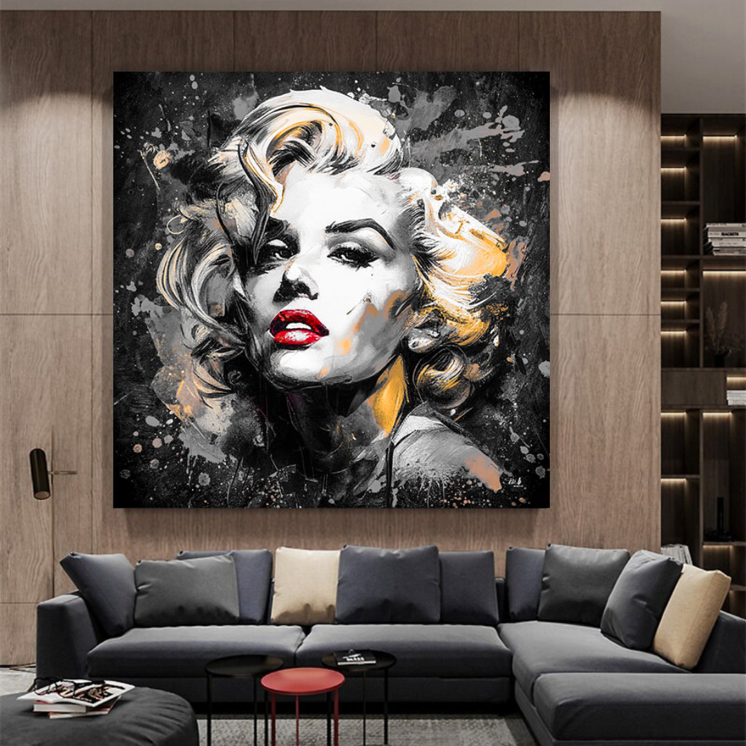 Affiche Marilyn en noir et blanc : accent décoratif classique