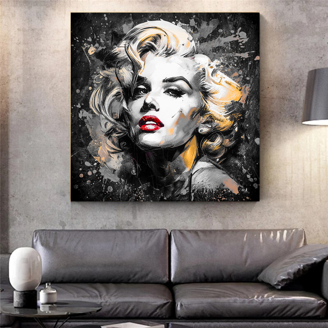 Affiche Marilyn en noir et blanc : accent décoratif classique