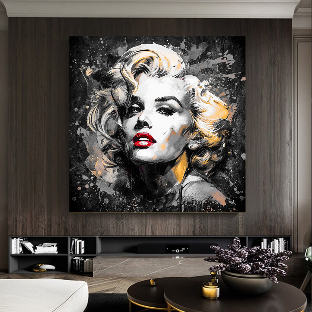 Affiche Marilyn en noir et blanc : accent décoratif classique