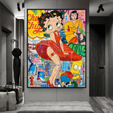 Pose de Marilyn - Affiche de Betty Boop : Reproductions d'art vintage et décoration