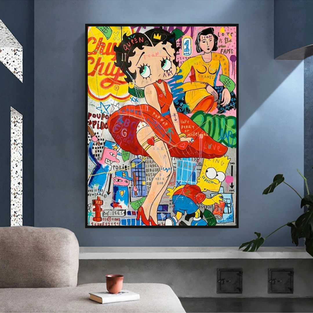 Pose de Marilyn - Affiche de Betty Boop : Reproductions d'art vintage et décoration