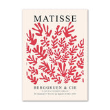 Matisse abstrakte Korallenblumen-Tanzmädchen-Linien-Leinwand-Kunst