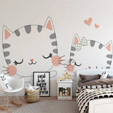 Meow Cat Theme Nursery Wallpaper - Transform Your Space