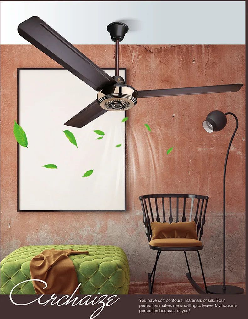 Metal Blades Pendant Ceiling Fan