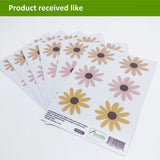 Metallic Daisy Wall Stickers - Removable Vinyl Decal