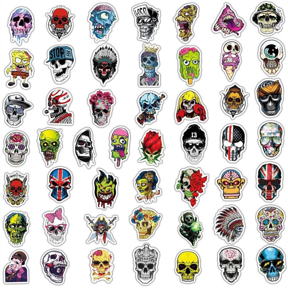 Mexican Style Skull Stickers Pack | Famous Bundle Stickers | Waterproof Bundle Stickers