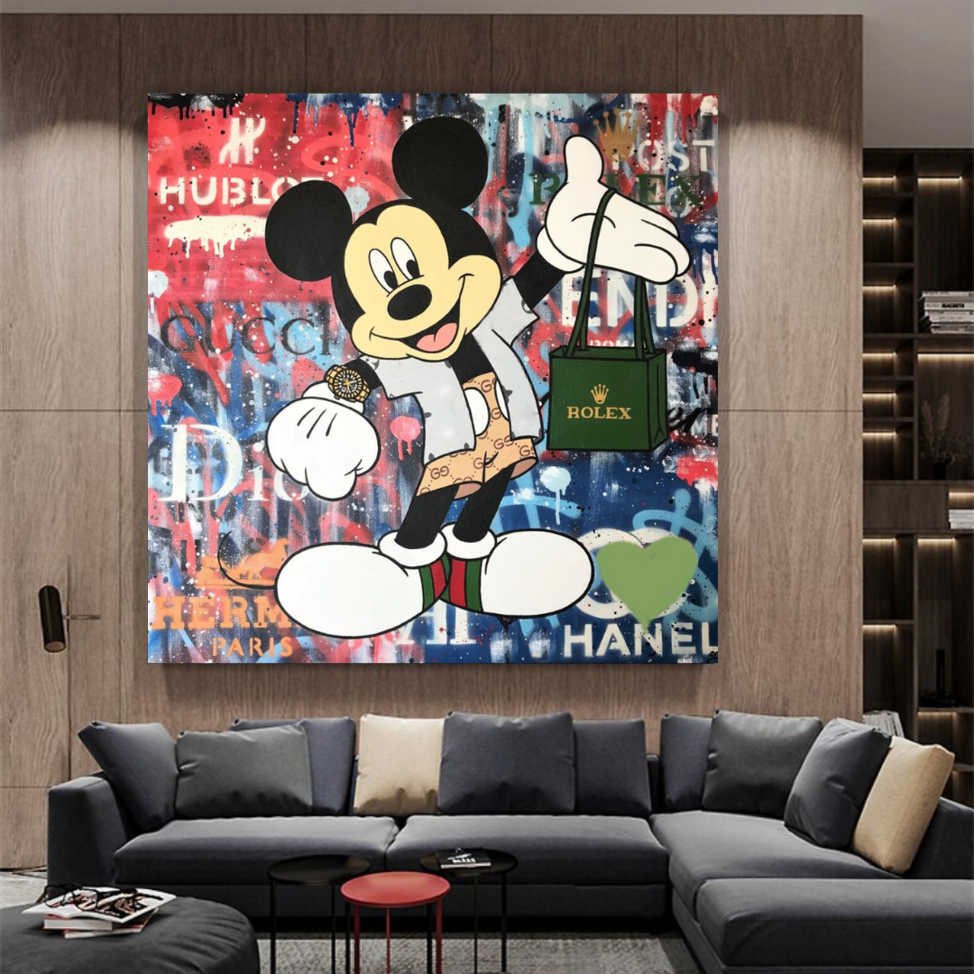 Mickey-Mouse-Leinwandbild – Sichern Sie die Tasche