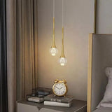 Minimalist Brass Crystal Pendant Light Decorative Round Chandelier