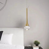 Minimalist Brass Crystal Pendant Light Decorative Round Chandelier