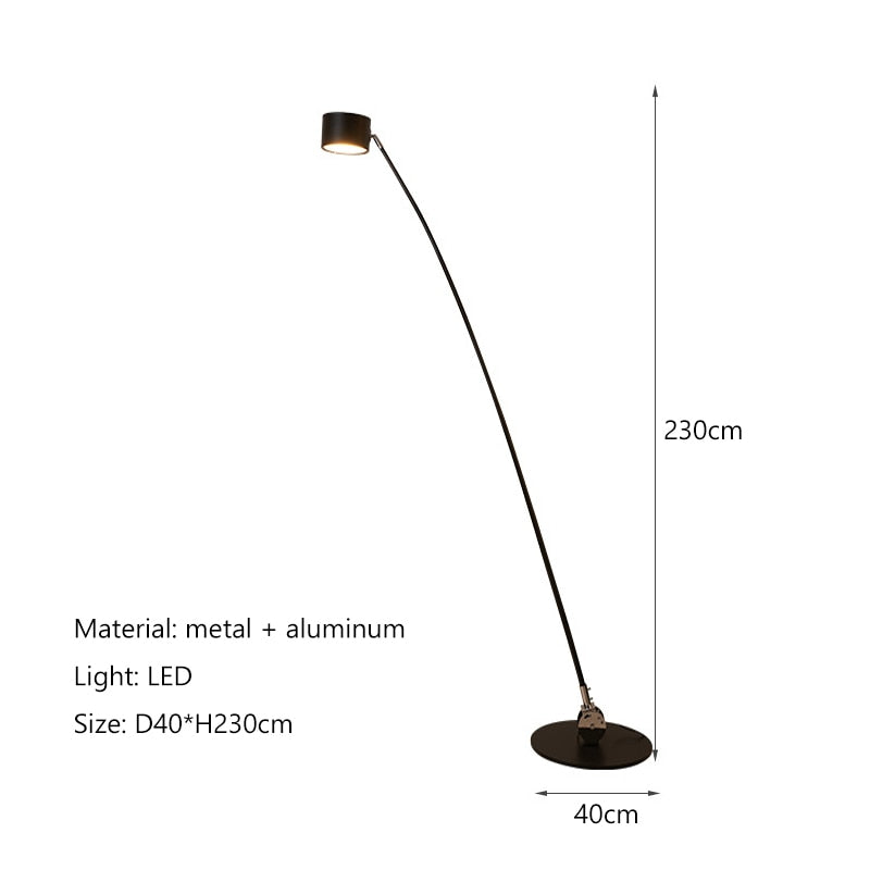 Lampadaire minimaliste à long mât : éclairage élégant et stylé