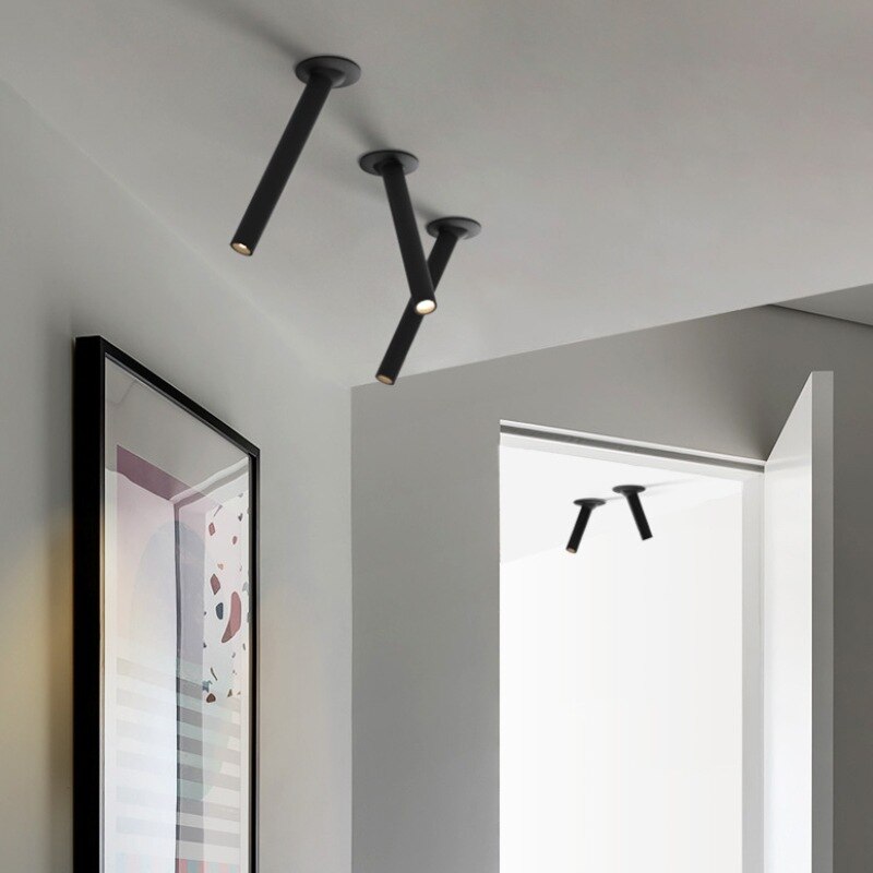 Éclairage de plafond minimaliste en tube de tuyau - Illuminate Space