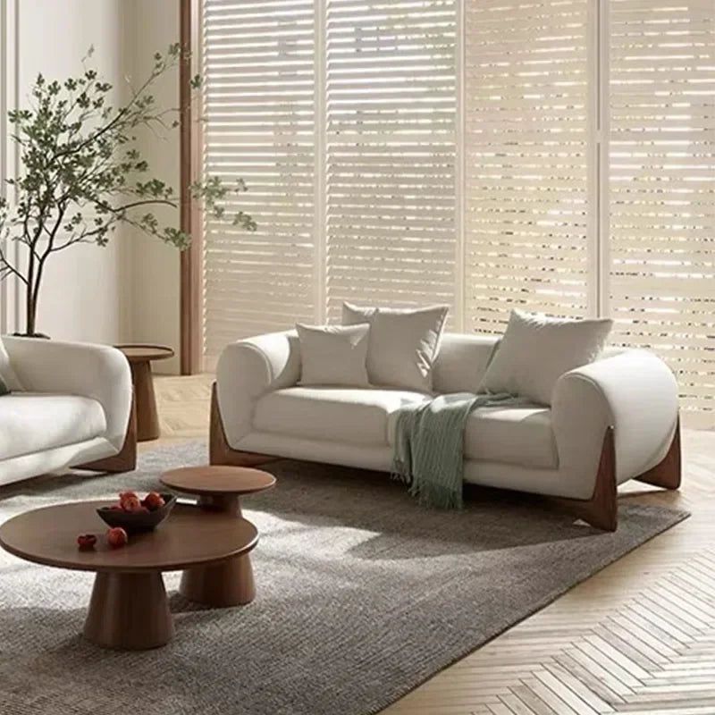 Minimalist XXL Wood Arches Sofa Set