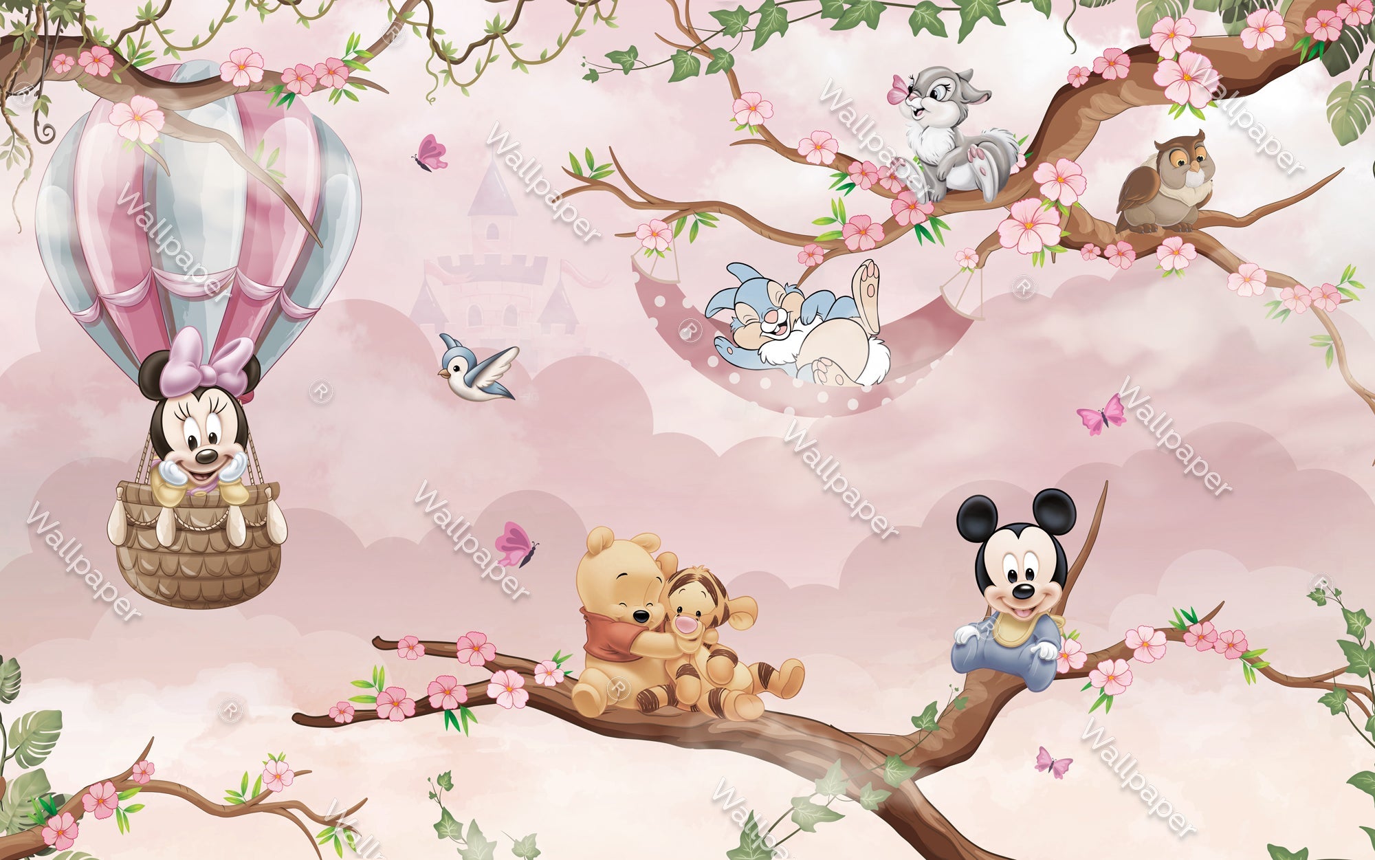 Minnie and Honeypoo Wallpaper Mural: Transform Your Space