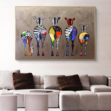 Modern Abstract Zebra Canvas Wall Art