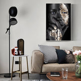 Modern African Art Woman Canvas Wall Art - Unique  Vibrant Home Decor