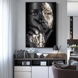 Modern African Art Woman Canvas Wall Art - Unique  Vibrant Home Decor