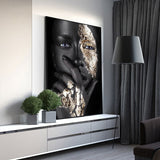 Modern African Art Woman Canvas Wall Art - Unique  Vibrant Home Decor