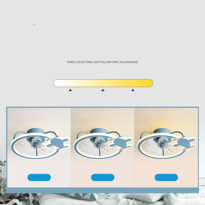 Ventilateur de plafond d'avion moderne - Lumière d'avion avec ventilateur