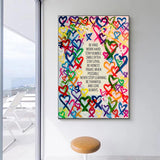 Modern Be Kind and Love Always Canvas Wall Art