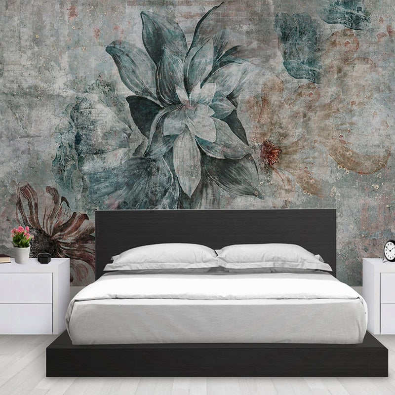 Modern Chic Floral Mural Wallpaper