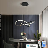 Modern Chrome Plated Gold LED Chandelier for Dining and Living Room