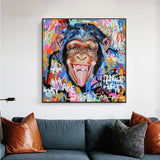 Modern Graffiti Art of Monkey Canvas Wall Art