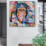 Modern Graffiti Art of Monkey Canvas Wall Art