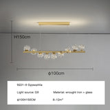 Modern Long Glass Ball Chandelier with G9 LED