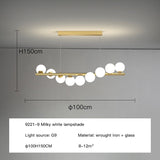 Modern Long Glass Ball Chandelier with G9 LED