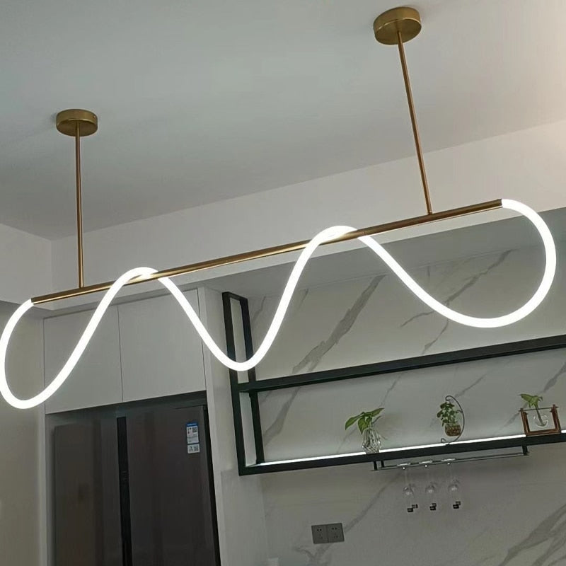 Modern Long Hose LED Chandelier for Dining Room