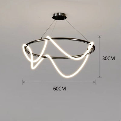 Modern Long Hose LED Chandelier for Dining Room