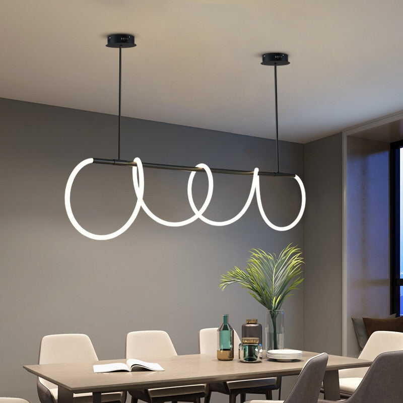 Modern Long Hose LED Chandelier for Dining Room