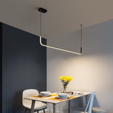 Suspension LED minimaliste moderne or noir