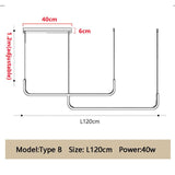 Lámpara colgante LED minimalista moderna negro y dorado