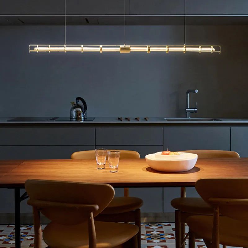 Modern Minimalist Strip LED Pendant Light