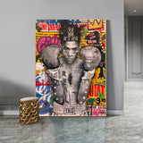 Moderne Pop-Graffiti-Kunst-Boxer-Leinwand-Wandkunst 