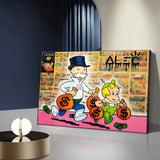 Money Bags - Alec Monopoly Art on Display