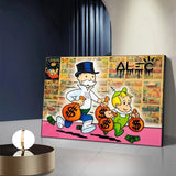 Sacs d'argent - Alec Monopoly Art sur l'affichage