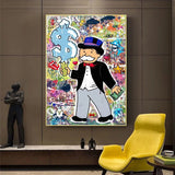 Money Forbes Funny Monopoly Alec Canvas Print