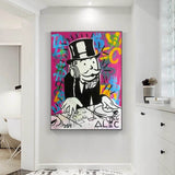 Money Poster Alec Monopoly Canvas Print