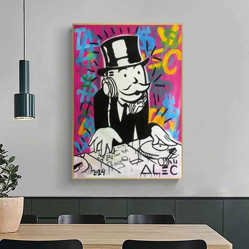 Money Poster Alec Monopoly Canvas Print