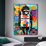 Art mural sur toile d'hommes de singe